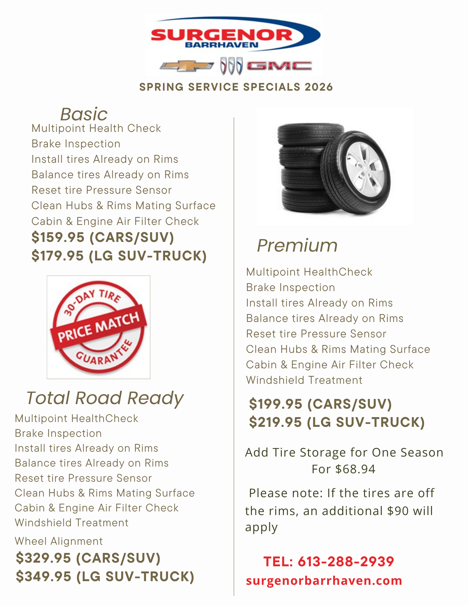 2026 SPRING SERVICE SPECIAL