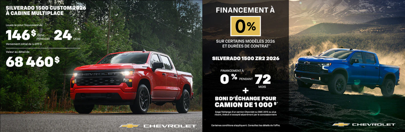Offres mensuelles sur les camions