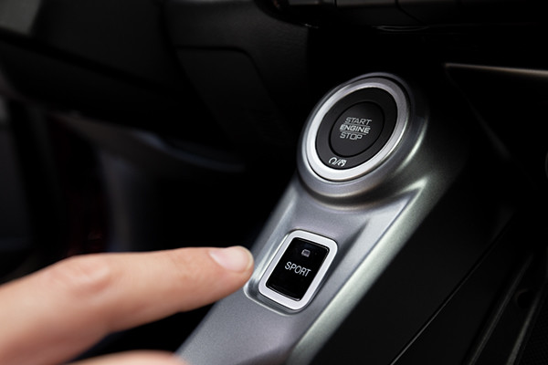 Sport Mode button on the 2025 Dodge Hornet. 2025 Dodge Hornet Performance Specs at Tarrabain Motor Products in Lac La Biche, AB