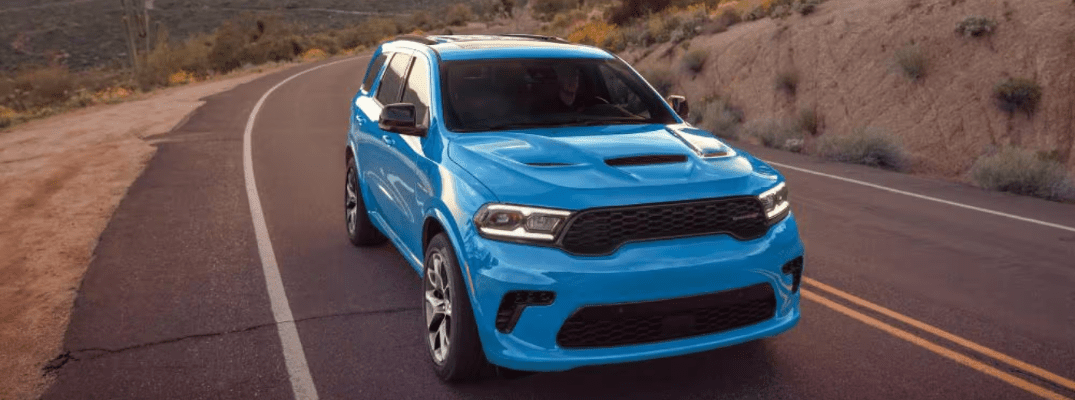 2026 Dodge Durango driving through the desert highway