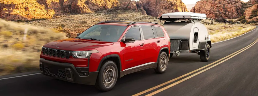 2026 Jeep Cherokee towing a small trailer