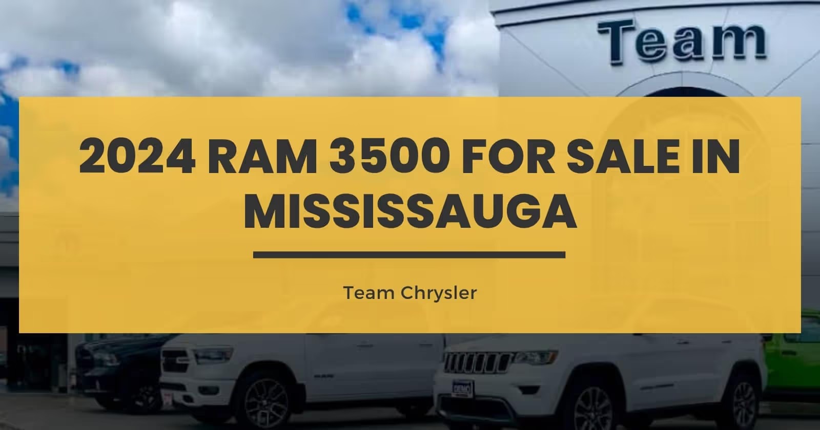 2024 Ram 3500 for Sale in Mississauga, Brampton, and Toronto