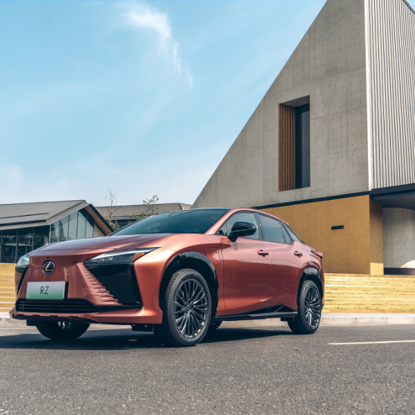 2026 Lexus RZ 450e electric luxury SUV shown in Copper Crest