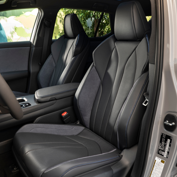 Interior seating of the 2026 Lexus RZ F SPORT electric luxury SUV