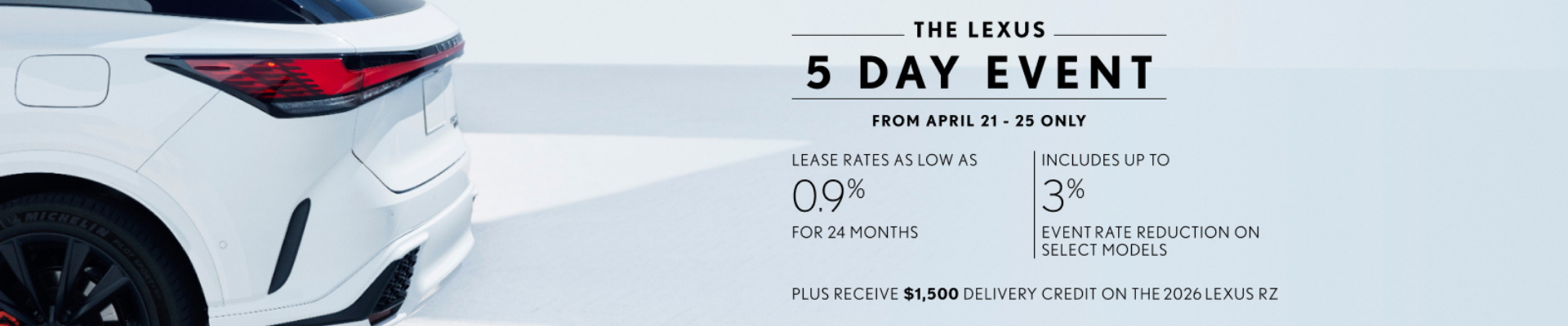 Lexus 5 day event April Ottawa