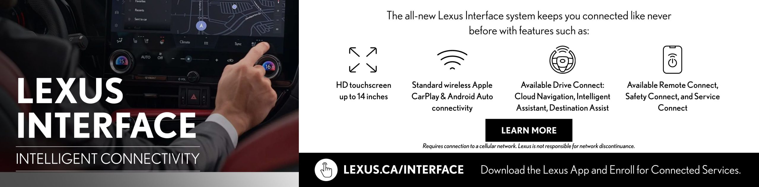 Lexus Connected Services interface at Tony Graham Lexus in Ottawa