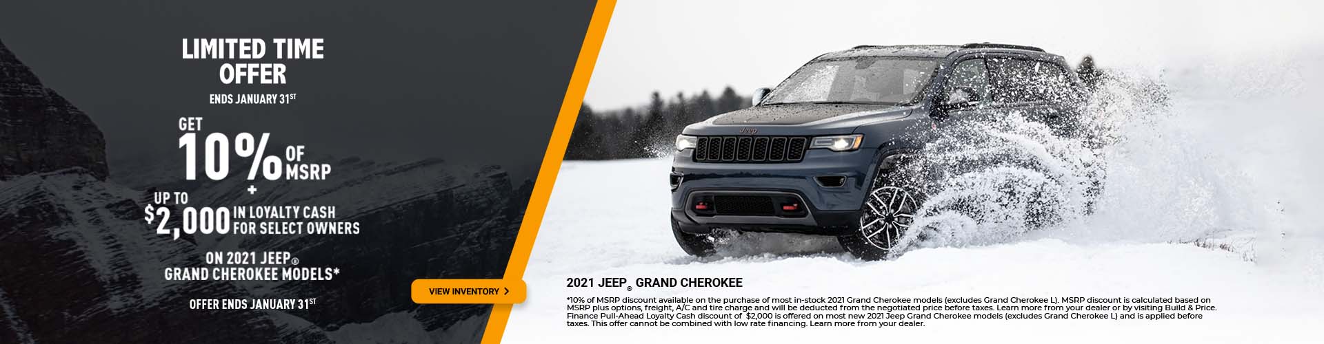 2021 Jeep Grand Cherokee Promotional Banner