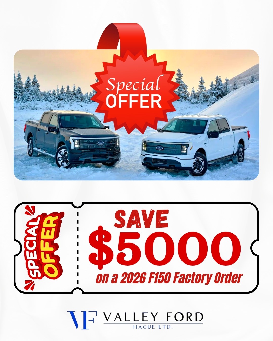 Save $5000 on a 2026 F150 Factory Order