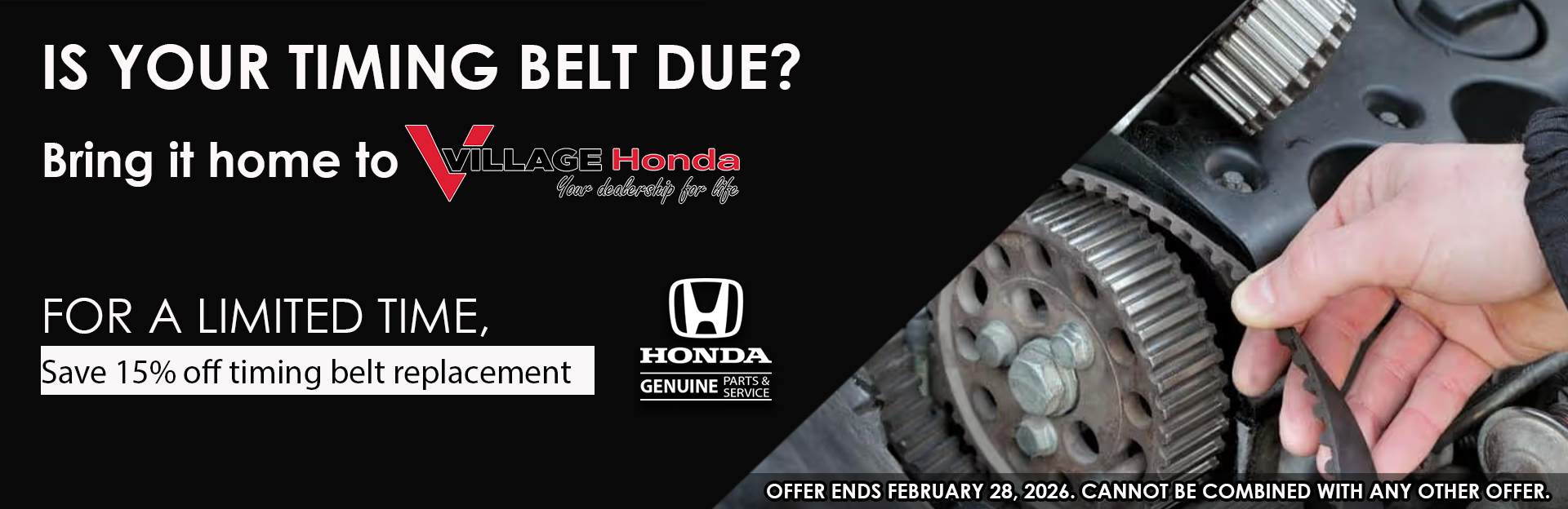 15% Off Timing Belt Replacement | Limited Time
