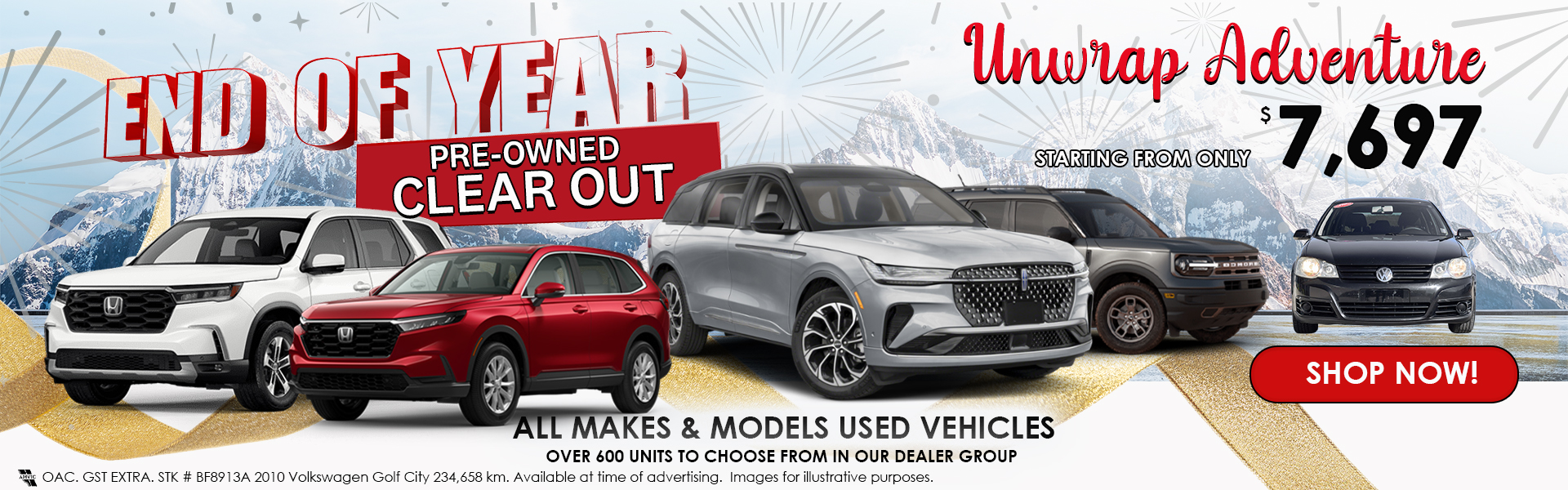 Unwrap Year End Pre-Owned Savings