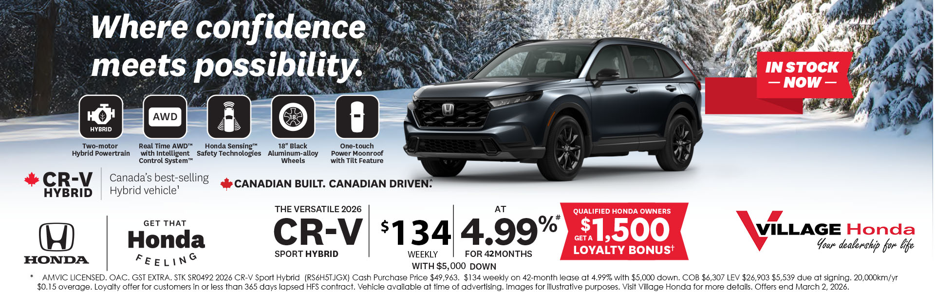 LEASE THE 2026 CR-V SPORT HYBRID FROM ONLY $134 WEEKLY LEASE THE 2026 CR-V SPORT HYBRID FROM ONLY $134 WEEKLY