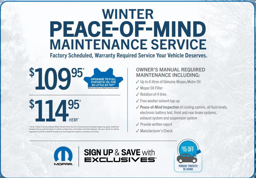 Winter Peace-of-mind Maintenance Service Winter Peace-of-mind Maintenance Service