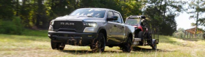 2025 Ram 1500 towing a trailer