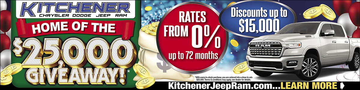 Kitchener Chrysler 25 thousand dollar giveaway