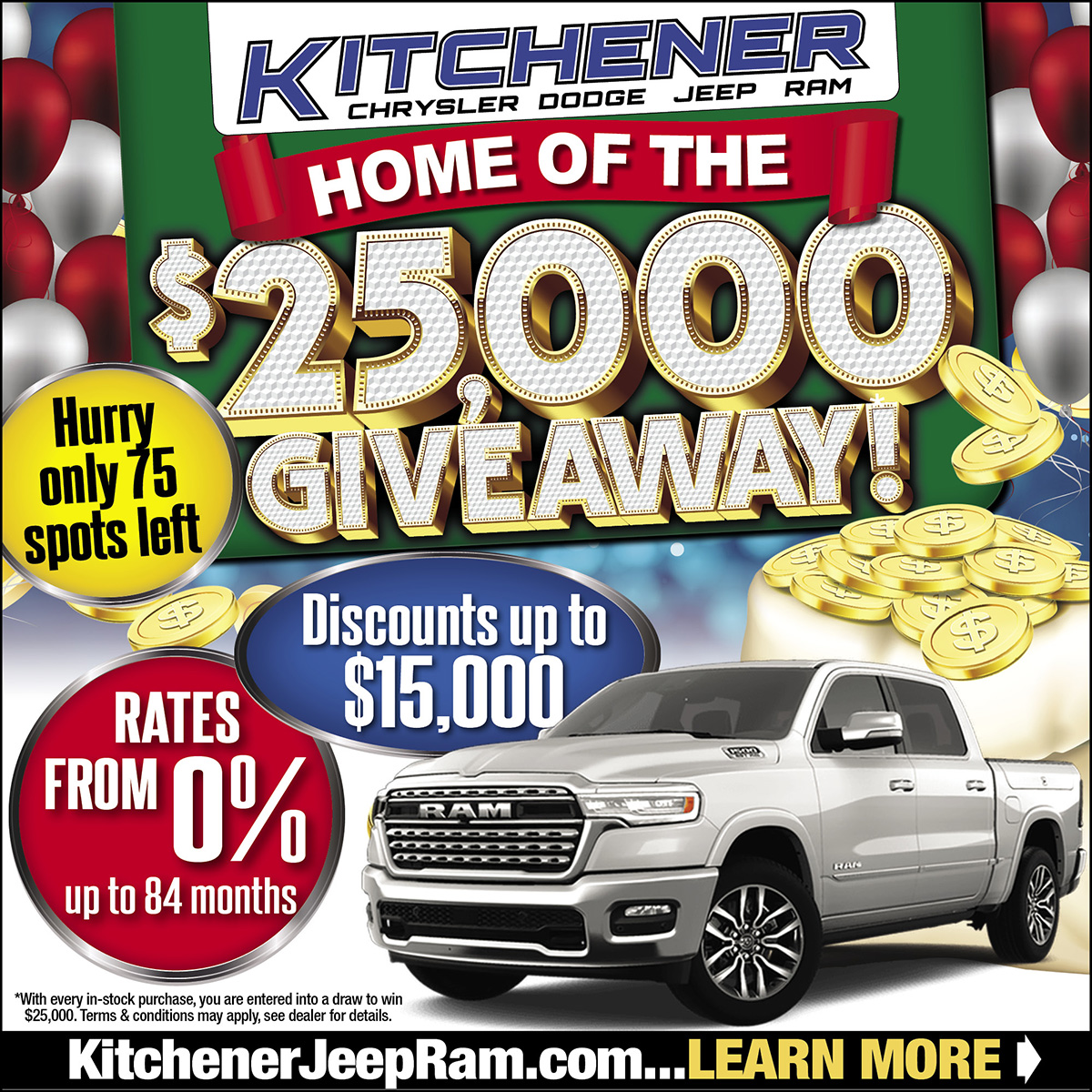 25000 dollar giveaway