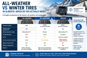 All-Weather vs Winter Tires in Alberta: Which?