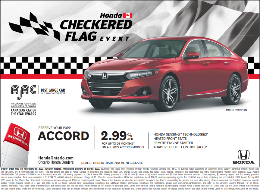 HONDA CHECKERED FLAG EVENT – ACCORD HONDA CHECKERED FLAG EVENT – ACCORD