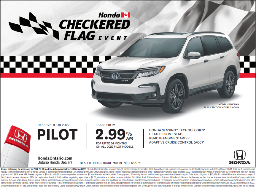 HONDA CHECKERED FLAG EVENT – PILOT HONDA CHECKERED FLAG EVENT – PILOT