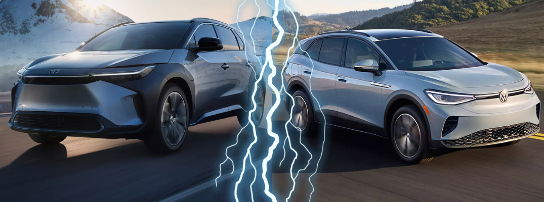 L: 2025 Toyota bZ4X R: Volkswagen ID.4