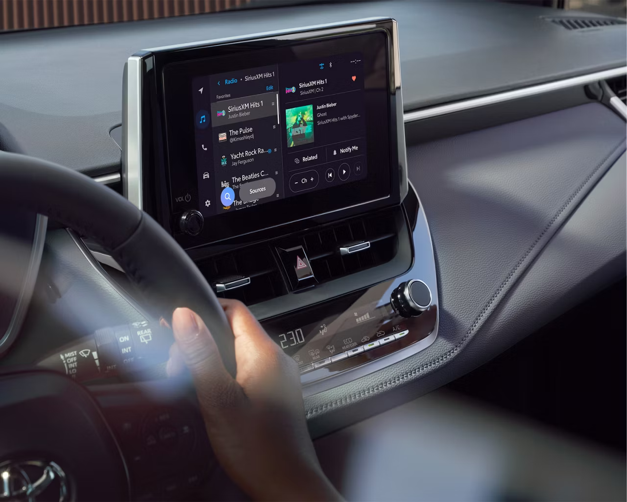Android auto on infotainment screen.