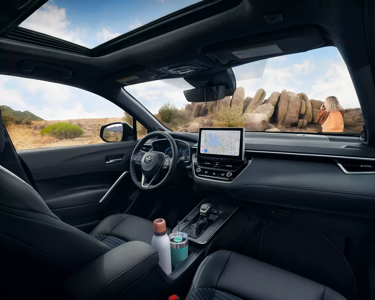 Front row of 2026 Toyota Corolla Cross