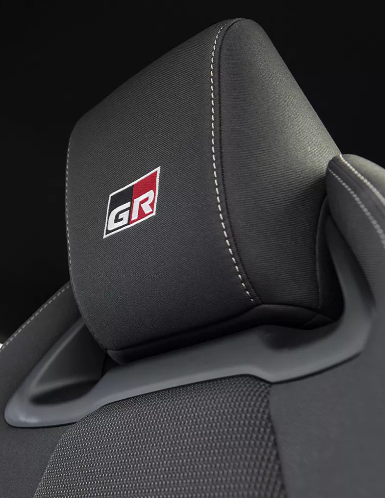 GR logo on headrest