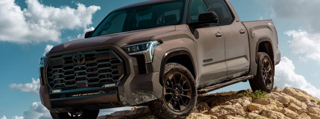 2026 Toyota Tundra parked on rocky terrain