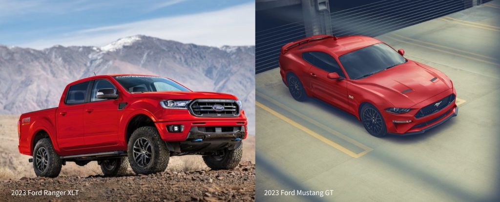 2023 Ford Ranger XLT vs. 2023 Ford Mustang GT - Whiteoak Ford