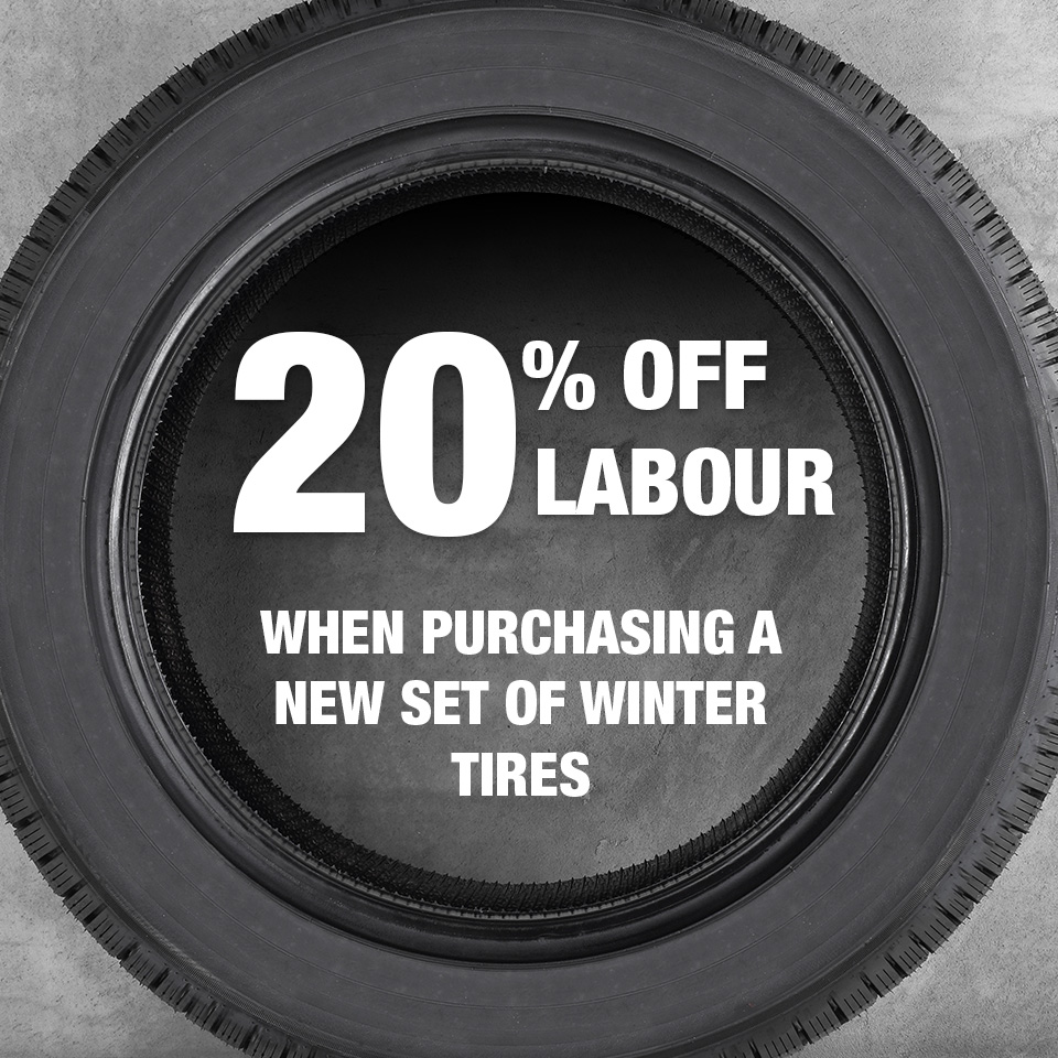 20% Off Labour On New Set of Winter Tires