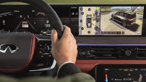 Unknown person using parking feature on 2025 INFINITI QX80