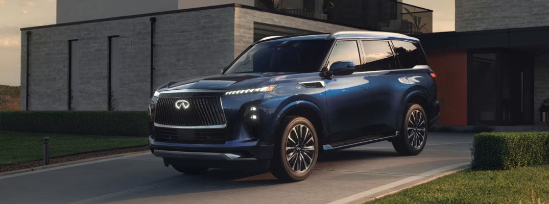 2026 INFINITI QX80 parked on driveway.