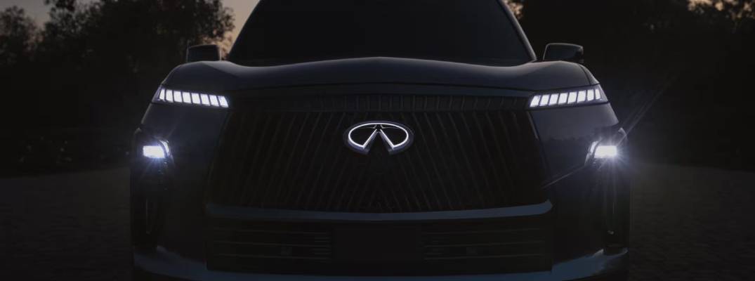 QX80 exterior lights in the dark