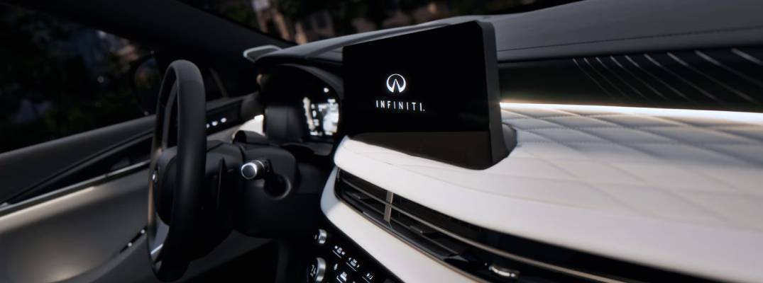 2026 INFINITI QX60 centre screen and steering wheel