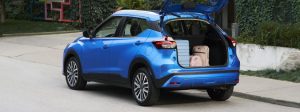 Cargo hatch open on the 2025 Nissan Kicks Play