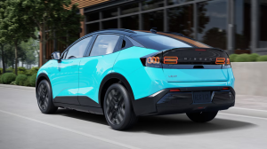 2026 Nissan LEAF driving down road