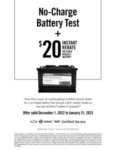 No Charge Battery Test