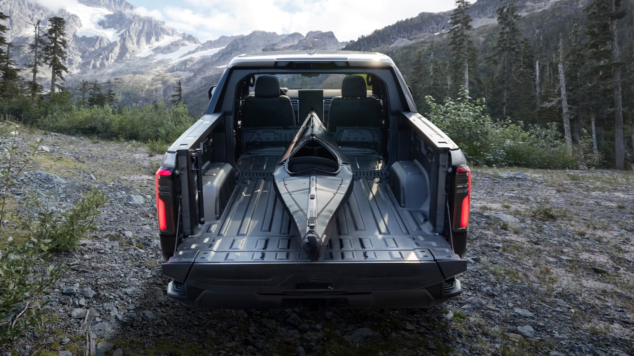 Trailer bed on 2025 GMC Sierra EV Denali.