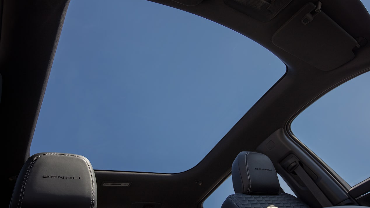 Sunroof inside 2025 GMC Sierra EV Denali