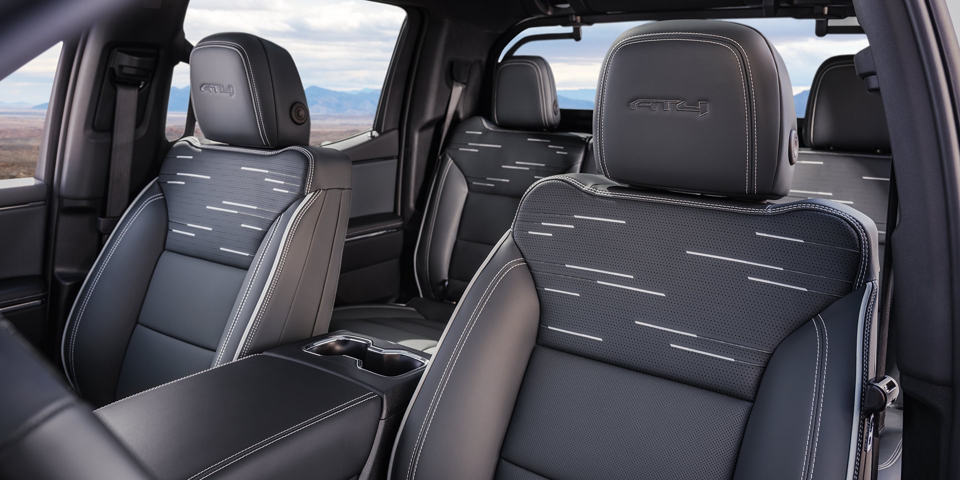 Seating details inside 2026 GMC Sierra EV