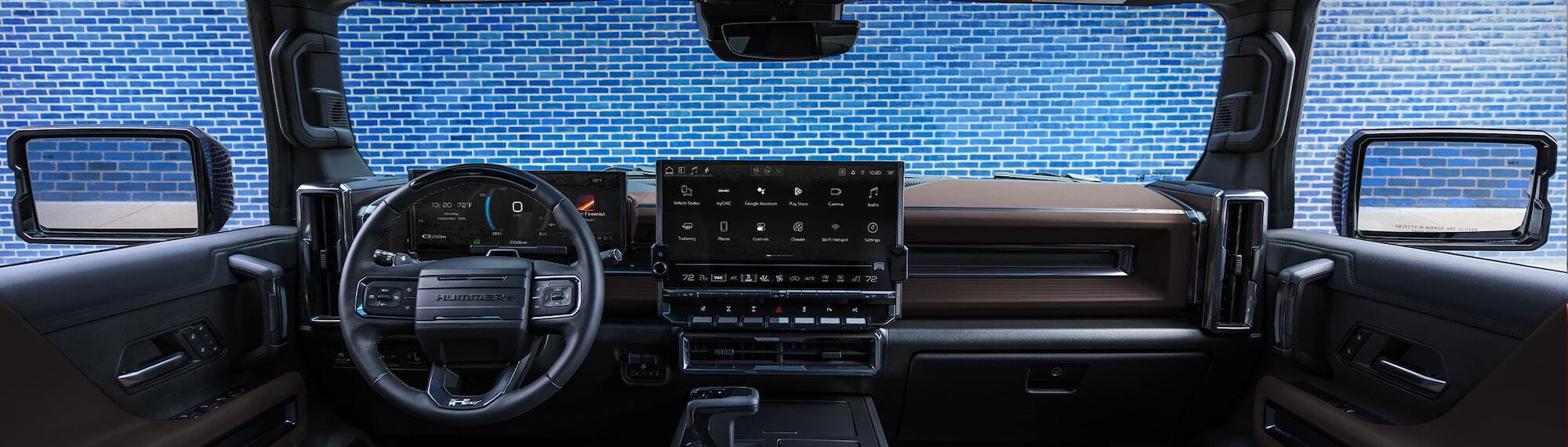 Front controls of 2026 GMC Hummer EV Pickup Truck