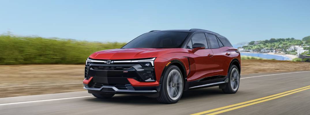2026 Chevrolet Blazer EV driving down road